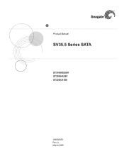 Seagate SV35.5 SV35.5 Series SATA Product Manual