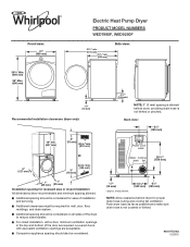 Whirlpool WED7990FW Dimension Guide