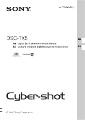 Sony DSC-TX5 Instruction Manual