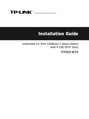TP-Link T1700X-16TS T1700X-16TSUN V1 Installation Guide
