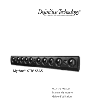 Definitive Technology Mythos XTR-SSA5 Mythos XTR-SSA5 Manual