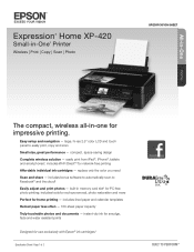 Epson XP-420 Product Specifications