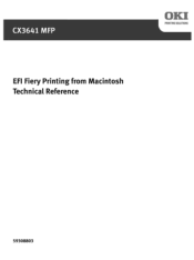 Oki CX3641MFP EFI Fiery Printing from Macintosh Technical Reference