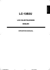 Sharp LC-13B2U LC-13B2U Operation Manual