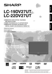 Sharp LC22DV27U Operation Manual