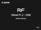 Canon RF 50mm F1.2 L USM RF50mm F1.2 L USM Instructions