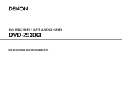 Denon DVD 2930CI Owners Manual - Spanish