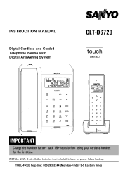 Sanyo CLT-D6720 Instruction Manual