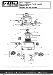 Sealey PC200 Parts Diagram