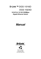 D-Link DGS-1016D Product Manual