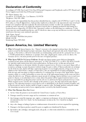 Epson WorkForce WF-2960 Notices and Warranty