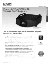 Epson Z10005UNL Product Specifications