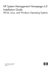HP Integrity BL890c System Management Homepage Installation Guide