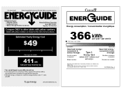 Maytag MRT118FZEM Energy Guide