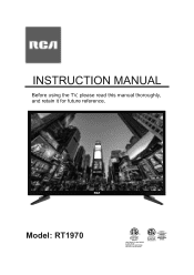 RCA RT1970 English Manual
