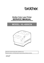 Brother International HL-4000CN Service Manual