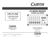 Carvin CX420 Instruction Manual