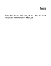 Lenovo ThinkPad W701 Hardware Maintenance Manual