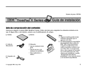 Lenovo ThinkPad X31 Spanish - Setup Guide for the ThinkPad X31