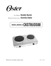 Oster Double Burner Instruction Manual
