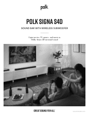 Polk Audio Signa S4D User Guide