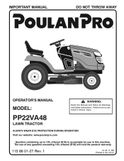 Poulan PP22VA48 Operation Manual