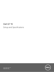 Dell G7 15 7588 G7 15 Setup and Specifications