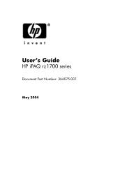 HP RZ1710 HP iPAQ rz1700 series - User's Guide