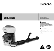 Stihl SR 200 Product Instruction Manual