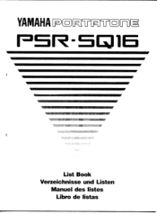 Yamaha PSR-SQ16 List Book (image)