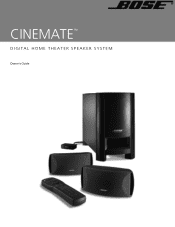 Bose Cinemate Owner's guide