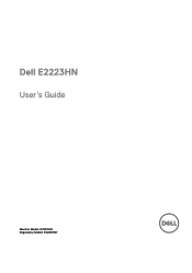 Dell E2223HN Monitor Users Guide