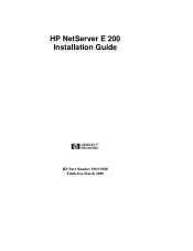 HP D6030A HP Netserver E 200 Installation Guide