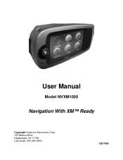 Jensen NVXM1000 User Manual