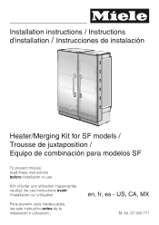 Miele F 1911 SF Side by Side Merging Kit Installation Manual
