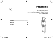 Panasonic ER-SB40 Operating Instructions Multi-lingual