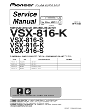 Pioneer VSX-816-S Service Manual