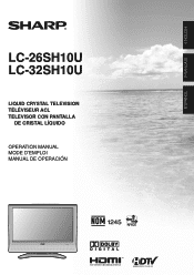 Sharp LC-32SH10U Operation Manual