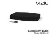 Vizio S2120w-E0 Quickstart Guide (English)