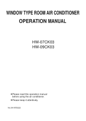 Haier HW-07CK03 User Manual