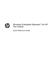 HP mt41 Windows Embedded Standard 7 for HP Thin Clients Quick Reference Guide