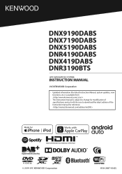Kenwood DNX5190DABS Instruction Manual