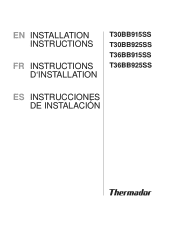 Thermador T36BB915SS Installation Instructions