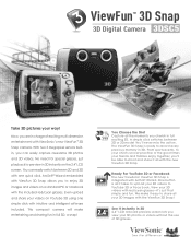 ViewSonic ViewFun 3D Snap Digital Camera 3DSC5 Datasheet Hi Res (English, US)