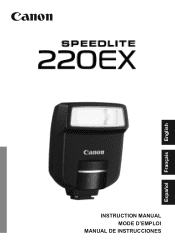 Canon Speedlite 220EX SPEEDLITE 220EX Instruction Manual