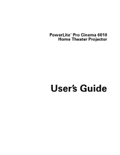 Epson PowerLite Pro Cinema 6010 User's Guide