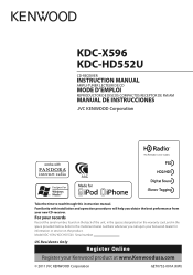 Kenwood KDC-X596 Instruction Manual
