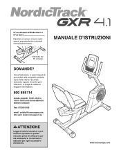 NordicTrack Gxr4.1 Bike Italian Manual