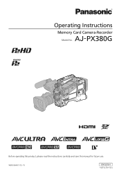 Panasonic AJ-PX380G Operating Instructions