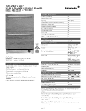 Thermador T24UC900DP Product Spec Sheet